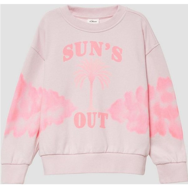 s.Oliver Sweatshirt Sweatshirt Oversized-Sweatshirt mit Batik-Effekt