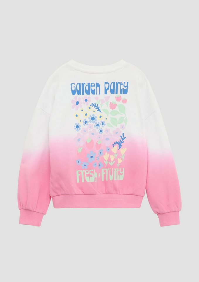 s.Oliver Sweatshirt Sweatshirt Oversized Sweatshirt mit Print und Farbverlauf – Bild 2 von 4