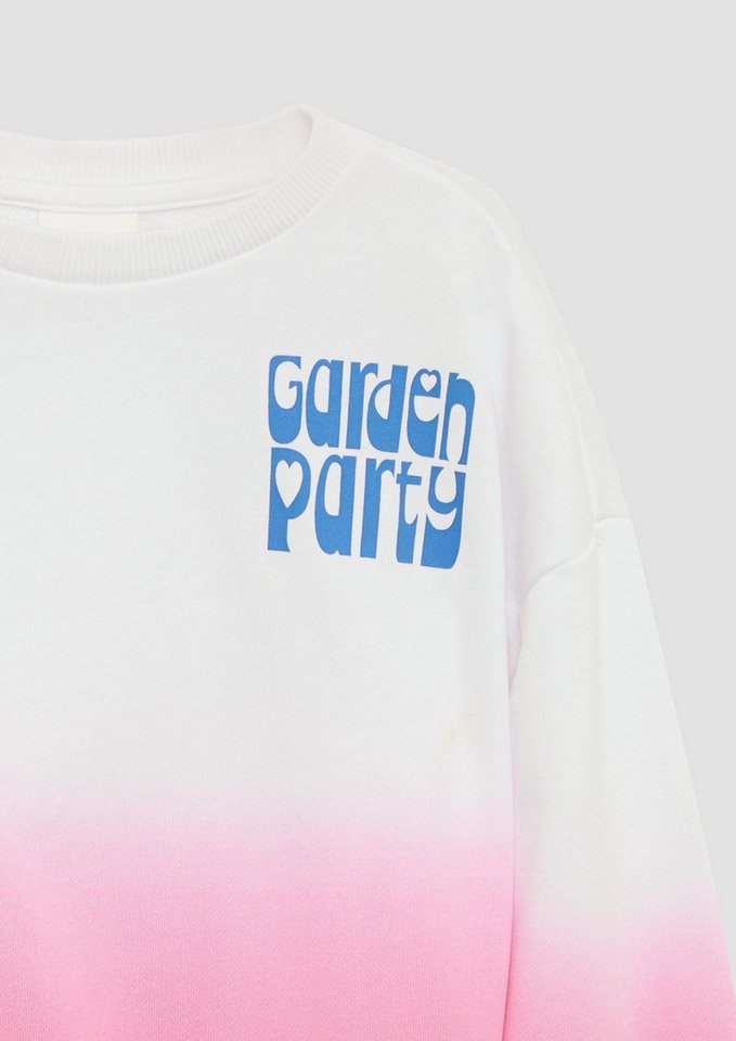 s.Oliver Sweatshirt Sweatshirt Oversized Sweatshirt mit Print und Farbverlauf – Bild 4 von 4
