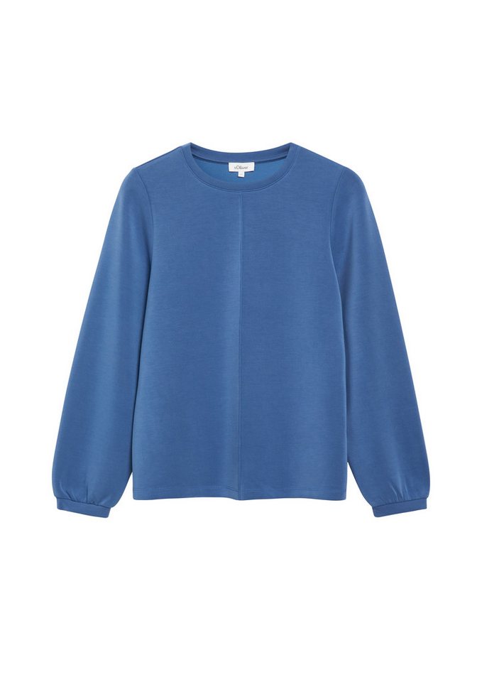 s.Oliver Sweatshirt Sweatshirt Scuba-Sweatshirt mit weitem Arm – Bild 2 von 5
