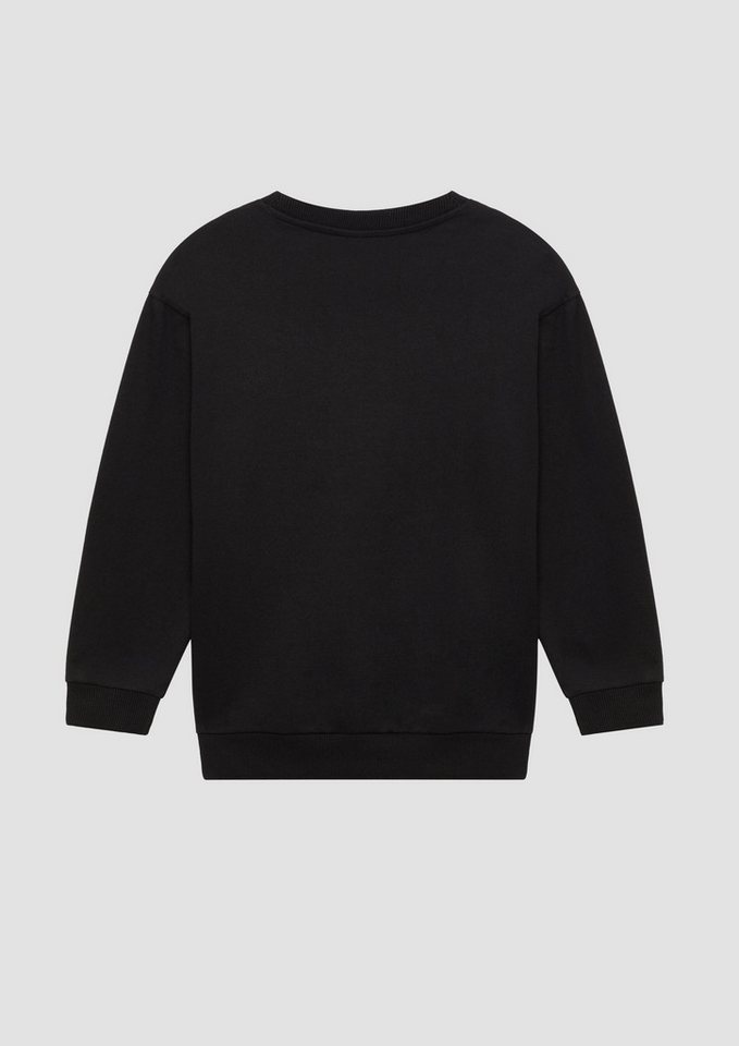 s.Oliver Sweatshirt Sweatshirt Unisex Sweatshirt mit Rippbündchen und Print – Bild 2 von 5