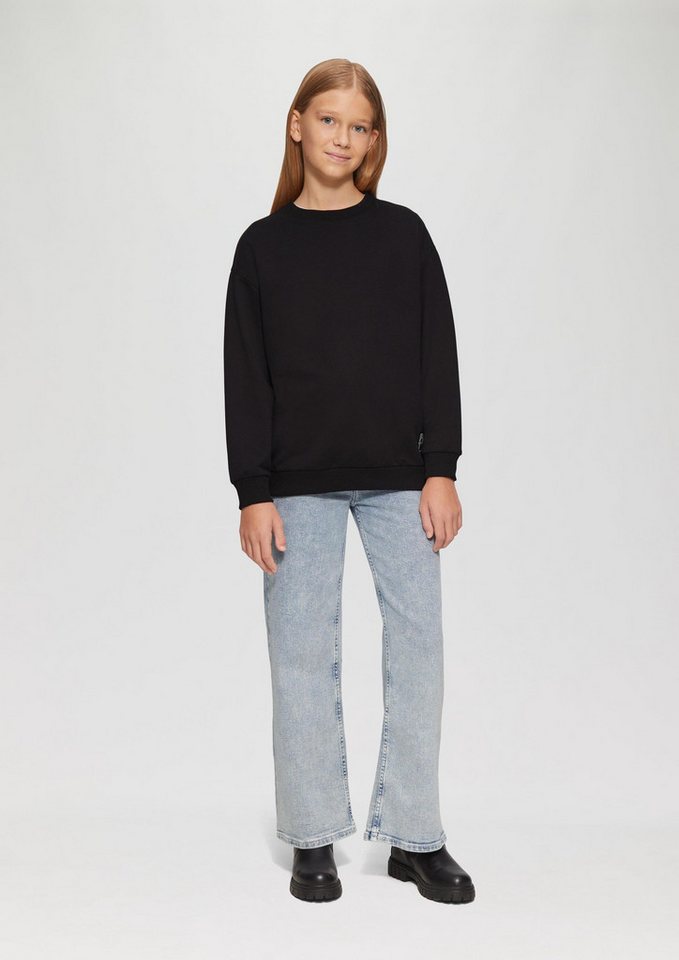 s.Oliver Sweatshirt Sweatshirt Unisex Sweatshirt mit Rippbündchen und Print – Bild 5 von 5