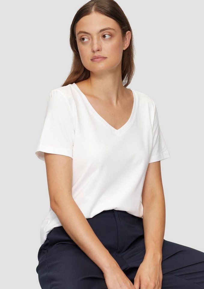 s.Oliver T-Shirt Basic V-Ausschnitt, kurze Ärmel, 2er Pack – Bild 5 von 5