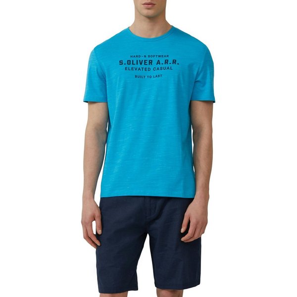 s.Oliver T-Shirt melierte Optik, mit Frontprint