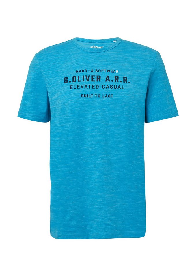 s.Oliver T-Shirt melierte Optik, mit Frontprint – Bild 4 von 4