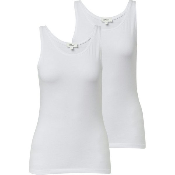 s.Oliver Tanktop (2-tlg) 2-er Pack, Sommertop, mit Stretch