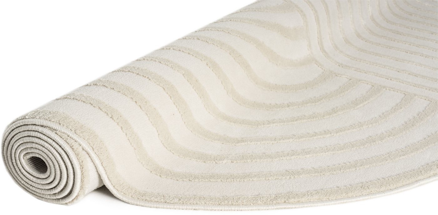 s.Oliver Teppich Cilla, besondere Form, modernes Design, dichte Qualität, rechteckig, Höhe: 11 mm, Woll-Look, Skandi, Boho, leichter Glanz, Wohnzimmer, Schlafzi – Bild 5 von 5