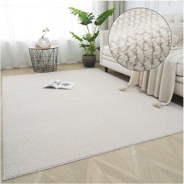 s.Oliver Teppich Lenni, rechteckig, Höhe: 10 mm, Uni-Farben, kurzflor, waschbar, Wohnzimmer, Schlafzimmer