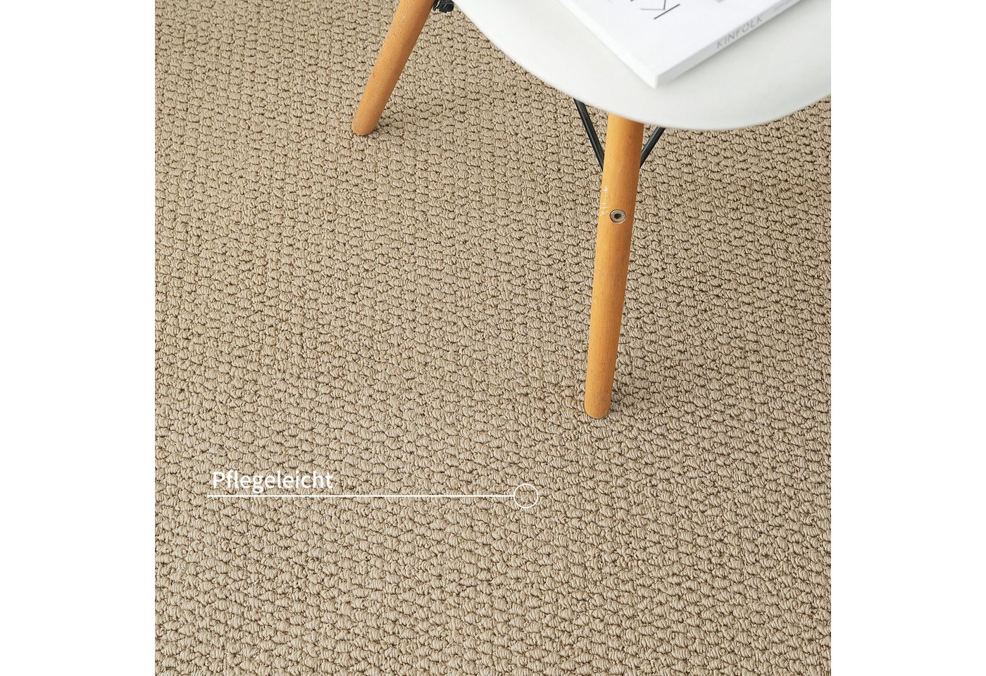 s.Oliver Teppich Lenni, rechteckig, Höhe: 10 mm, Uni-Farben, kurzflor, waschbar, Wohnzimmer, Schlafzimmer – Bild 5 von 5