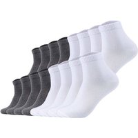 S.OLIVER s.Oliver Unisex Socken, 16er Pack - Quarter, einfarbig, Größe 39-42 in Weiß
