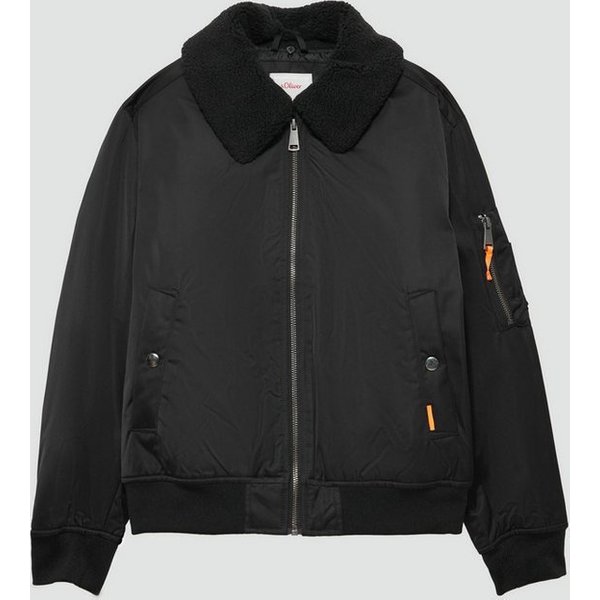 s.Oliver Winterjacke Outdoor-Jacke Bomberjacke mit abnehmbarem Teddy-Kragen