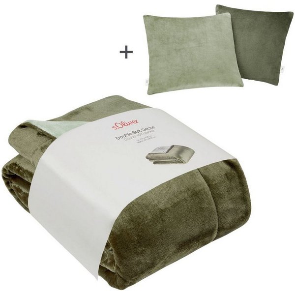 Wohndecke Doublesoft, Kuscheldecke, Deal, Kissen geschenkt!, s.Oliver, Kuscheldecke 150x200 cm, GRATIS-Zugabe:2x Kissenhülle (Reißverschluss)