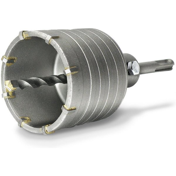 S&R Hohlbohrkrone Ø 82mm, Hammerschlagfest, für Bohrhämmer, Lochsäge, Steckdosenbohrer, Set, 3-tlg., + SDS plus Adapter 110mm und Zentrierbohrer 8x110mm, für Ma