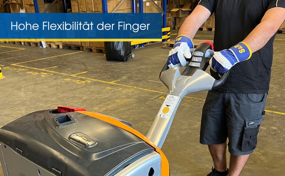 S&R Leder-Arbeitshandschuhe 4 Paar, Größe XXL/11, Bau- und Gartenhandschuhe flexibles Echtleder (Set, 8-St., 4 Paar XXL / 11) Schutz-Handschuh für Metall- und F – Bild 5 von 5