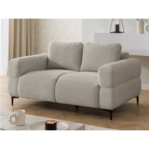 S-Style Möbel 2-Sitzer Sofa Cardea in Bubble-Optik aus weichem Strukturstoff, mit Wellenfederung und hohem Sitzkomfort
