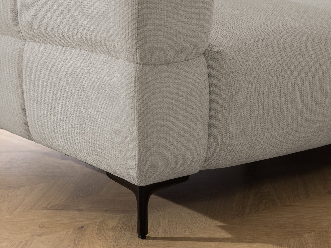 S-Style Möbel 2-Sitzer Sofa Cardea in Bubble-Optik aus weichem Strukturstoff, mit Wellenfederung und hohem Sitzkomfort – Bild 4 von 5