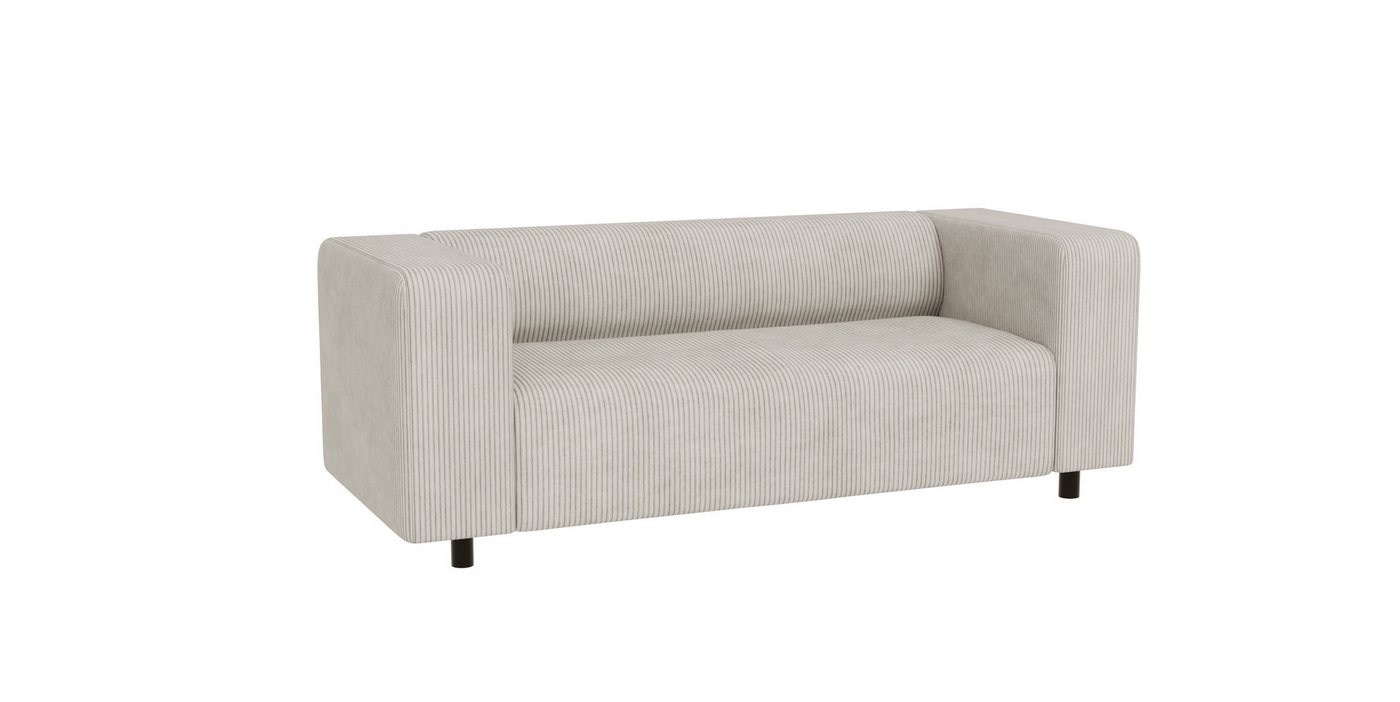 S-Style Möbel 2-Sitzer Sofa Gustav aus Cord-Stoff mit bequemem Sitz, mit Wellenfederung – Bild 2 von 5