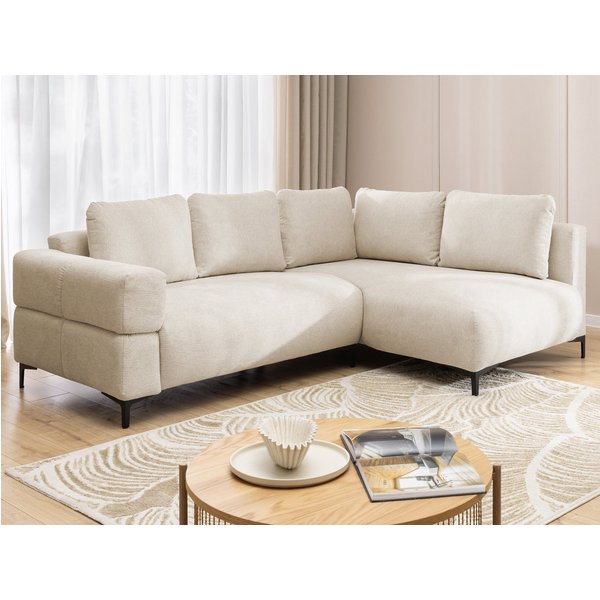 S-Style Möbel Ecksofa Cardea in Bubble-Optik aus weichem Strukturstoff mit hohem Sitzkomfort, mit Wellenfederung