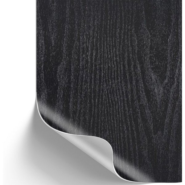 sa roca Möbelfolie Klebefolie Holzoptik schwarz Dekofolie für Möbel Küche, (Designfolie im Zuschnitt inkl. E-Book), Designfolie - Zuschneidbar, abwischbar & rüc