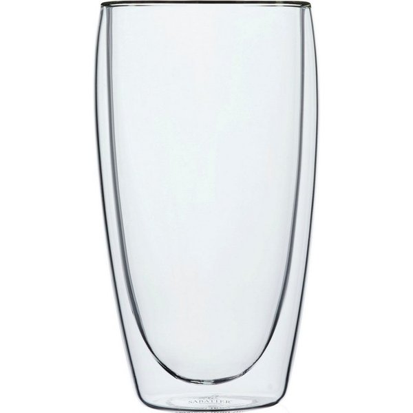 SABATIER International Latte-Macchiato-Glas Brasserie, 2-tlg., Borosilikatglas, Mundgeblasen, 300 ml, hitze- & kältebeständiges Borosilikatglas