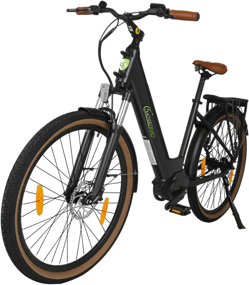SachsenRAD E-Bike Cityrad C5R, 1 Gang Shimano keine Schaltwerk, ohne Schaltung, Mittelmotor, 470 Wh, TFT Farb-LCD-Display, Fahrmodus Pedelec, LED-Frontlicht, Al – Bild 2 von 5