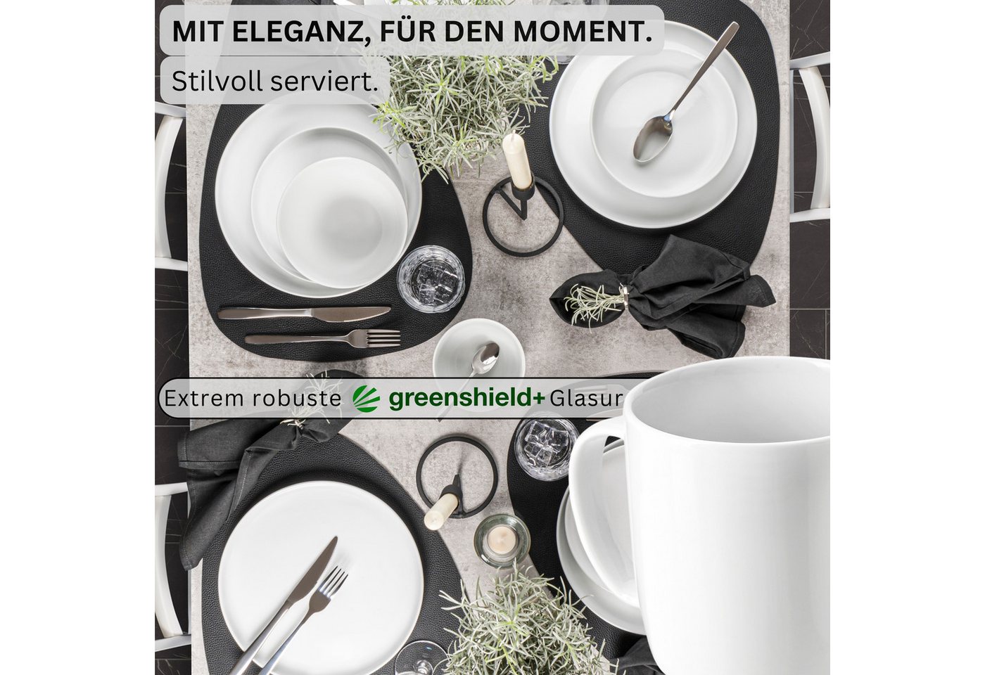 SÄNGER Becher Set Marlo, 6-tlg., Porzellan, Weiß, 6 tlg. Kaffeebecher Set, Porzellan, PREMIUM COLLECTION – Bild 3 von 5