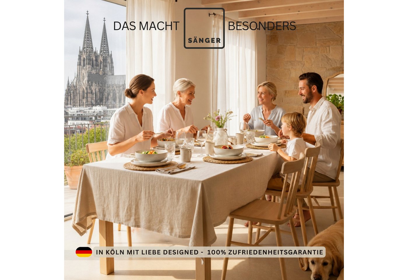 SÄNGER Geschirr-Set Korfu Geschirrset (12, 16, 24, 36 Teile) (4-tlg), 4 Personen, Steingut, Pastaschalen, Creme Beige, Handmade, Premium Collection – Bild 5 von 5