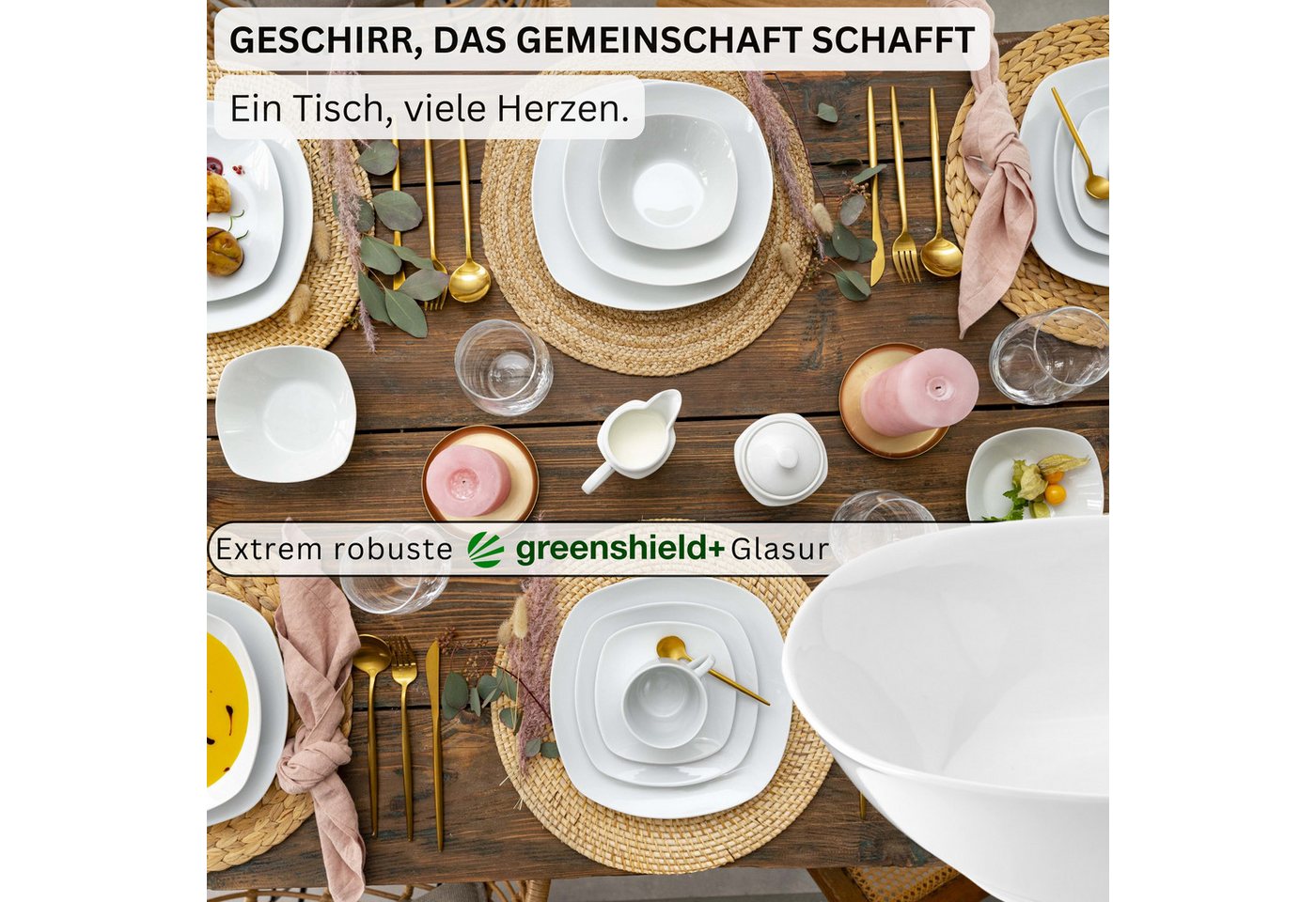 SÄNGER Pastateller Set Bilgola, Weiß, (6 St), Pastaschalen Set, Porzellan, 6 Personen, Premium Collection – Bild 3 von 5