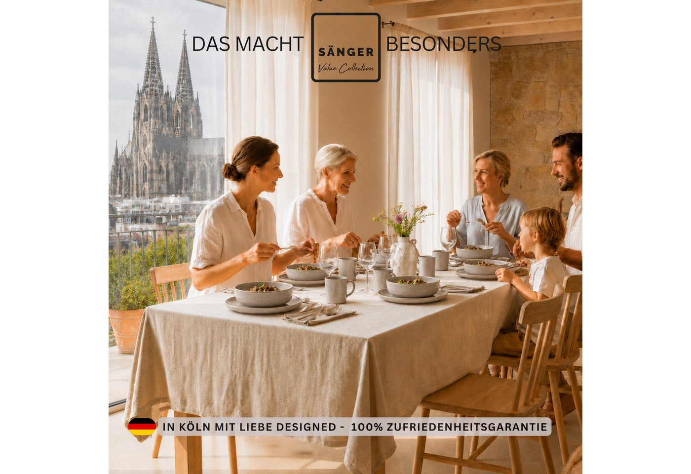 SÄNGER Tafelservice Kairo (30-tlg), 6 Personen, Steingut, Kombiservice Kairo Clay, Handmade, VALUE COLLECTION – Bild 5 von 5