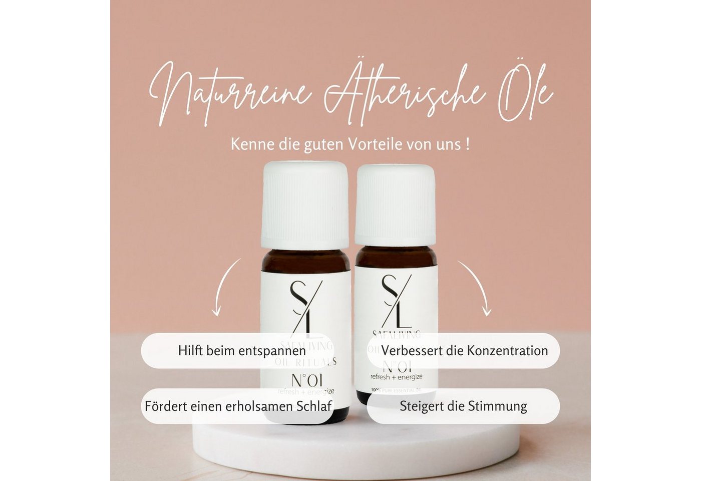Safaliving Duftlampe Refresh + Energize Ätherisches Öl 100% Naturrein 10ml Made in Germany (1 St) – Bild 3 von 4