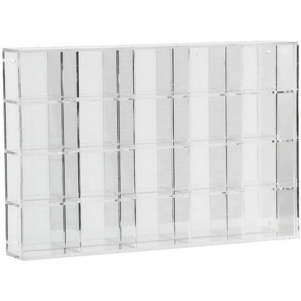 Safe-Album Vitrine Acryl-Vitrine 20 Fächer Sammlervitrine mit Spiegelrückwand I SAFE