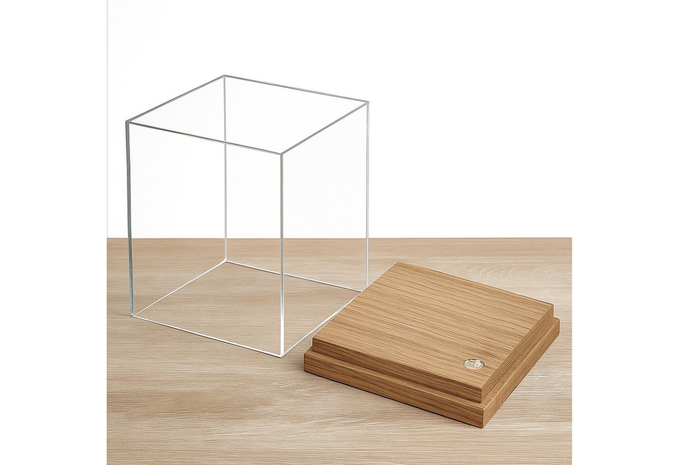 Safe-Album Vitrine SAFE Acryl-Vitrinen mit Eichenboden Schaukasten 120 x 120 x 130 mm – Bild 3 von 5