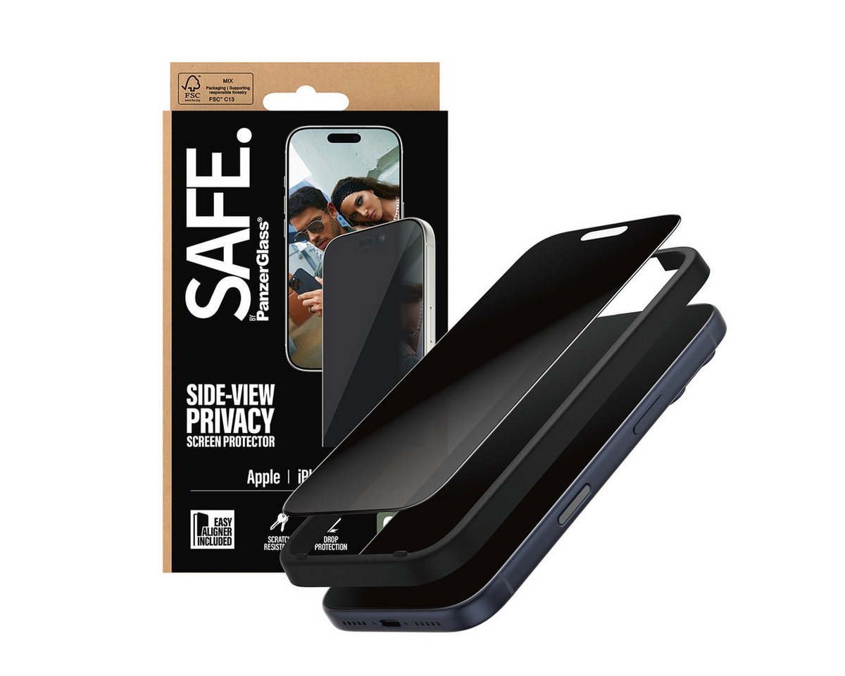 SAFE by PanzerGlass Displayschutzglas Side-View Privacy Screen Protector für Apple iPhone 17 Pro, Displayschutzfolie, Schutzfolie, Bildschirmschutz, kratz- & st – Bild 5 von 5