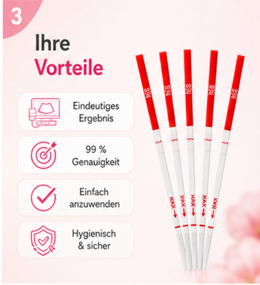 Safecare Bio-Tech Schwangerschaftstest Früh Schwangerschaftests SST - 99% Ergebnisse in 3-5 Minuten, Teststreifen, 5-tlg., Schnelles Ergebnis, einfache Handhabu – Bild 4 von 5