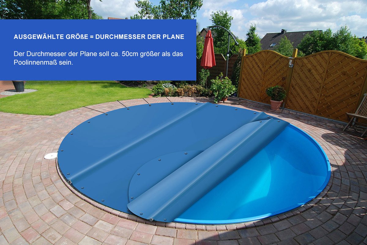 SafeDeluxe Pool-Abdeckplane Runde Poolplane Poolabdeckung Stangenabdeckung ohne Stangen, aus LKW Plane – Bild 4 von 5