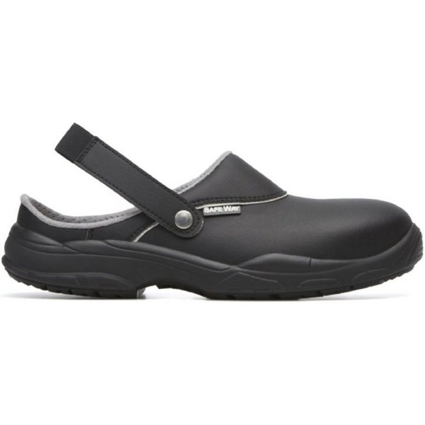 SAFEWAY Sicherheitschuhe Clogs schwarz mit Schutzkappe Sicherheitsschuh Fersenriemen mit Gummizug