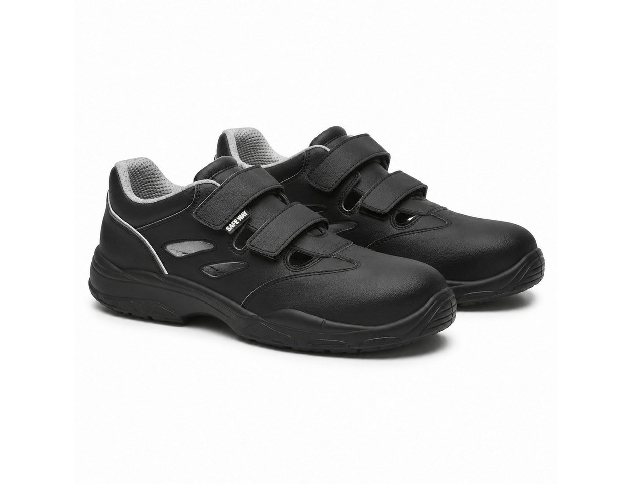 SAFEWAY Sicherheitsschuhe LOTUS20 S1 SRC schwarz Schutzkappe Sicherheitsschuh Klettverschluß – Bild 4 von 4
