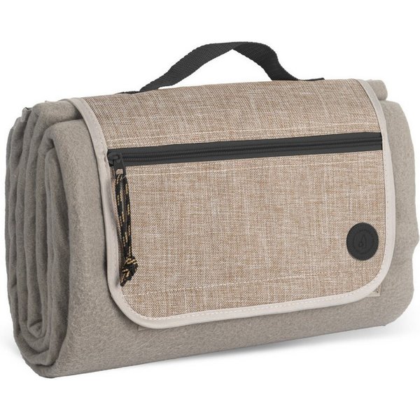 Picknickdecke Tragbare Pickneck-Decke CITY, beige, sagaform, Größe Decke ausgerollt 130x170cm, mit isoliertem Boden