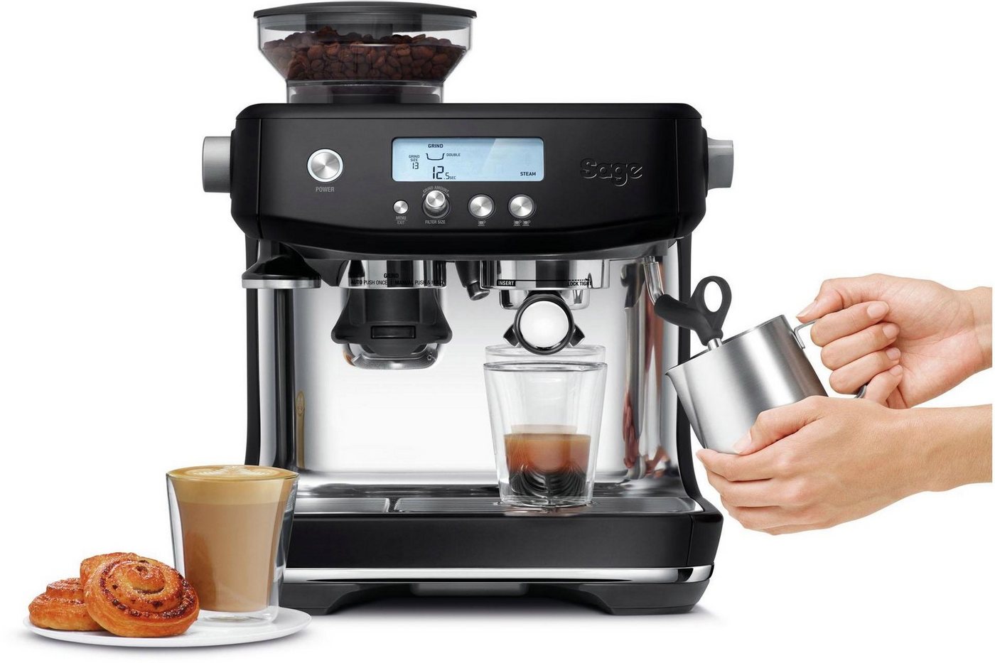 Sage Espressomaschine »The Barista Pro, SES878BTR4EEU1«, Mattschwarz – Bild 3 von 5