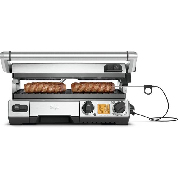 Sage Kontaktgrill the Smart Grill Pro, BGR840BSS, 2400 W, antihaftbeschichtete und geneigte Grillfläche