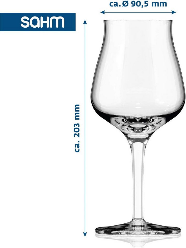 SAHM Bierglas Biergläser Set 6 STK 420ml Bier Sensorik Pokal - Bier Gläser, Edles Glas, 100% recyclebar – Bild 3 von 5
