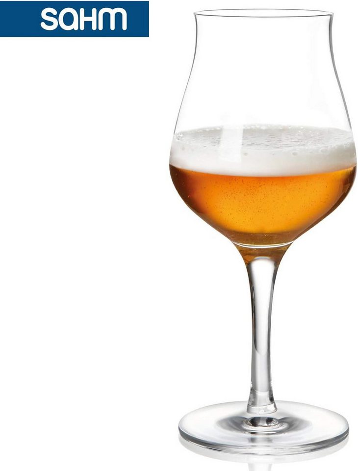 SAHM Bierglas Biergläser Set 6 STK 420ml Bier Sensorik Pokal - Bier Gläser, Edles Glas, 100% recyclebar – Bild 4 von 5