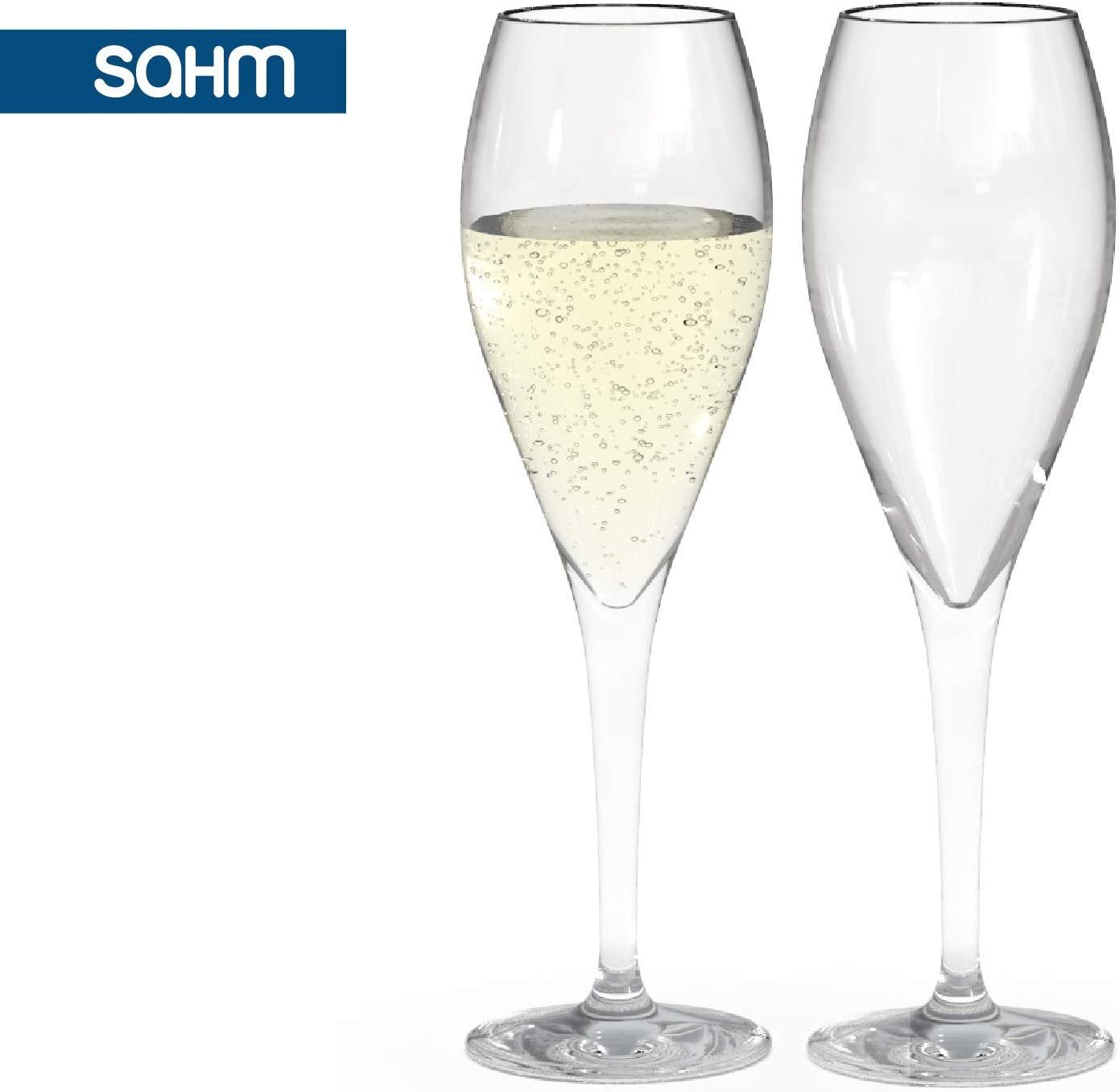 SAHM Champagnerglas Champagner Gläser 6 STK - Champagnerflöten a 220 ml, Edles Glas, 100% recycelbar – Bild 2 von 5