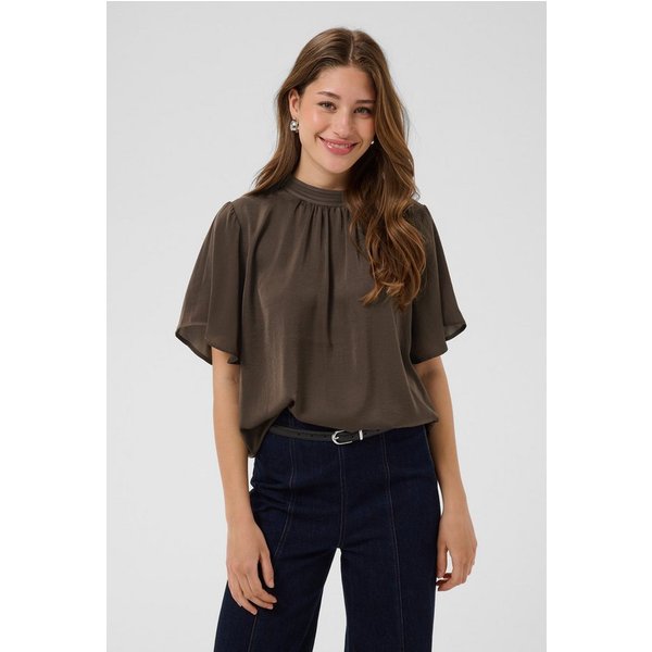 Saint Tropez Kurzarmbluse AileenSZ Flared Blouse Kunstfaser, Regular fit