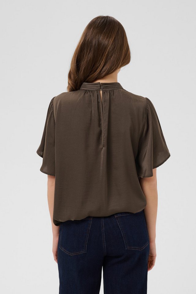 Saint Tropez Kurzarmbluse AileenSZ Flared Blouse Kunstfaser, Regular fit – Bild 2 von 5