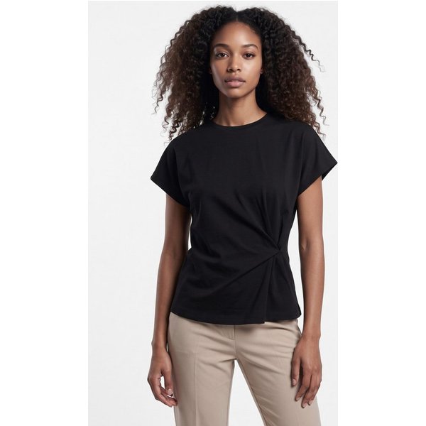 Saint Tropez Kurzarmbluse TheoSZ Blouse Materialmix, Fitted