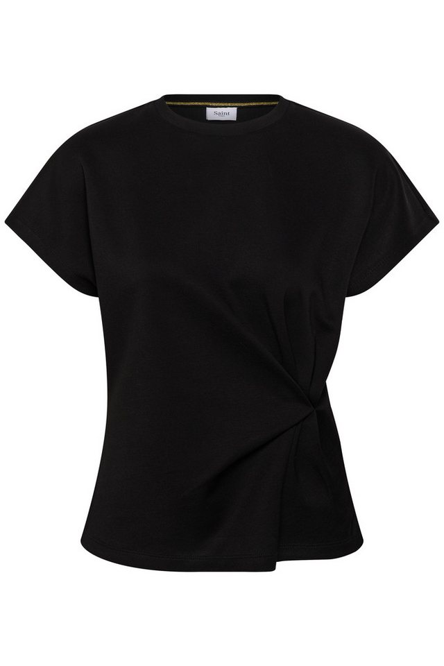 Saint Tropez Kurzarmbluse TheoSZ Blouse Materialmix, Fitted – Bild 4 von 5