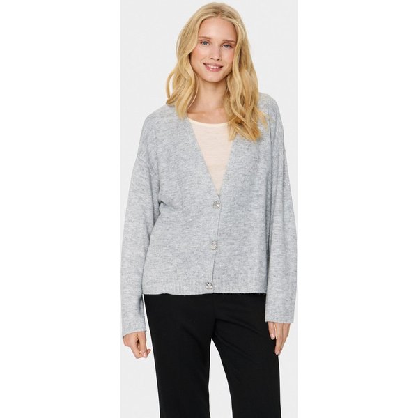 Saint Tropez Strickjacke HayaSZ Cardigan aus Glitzergarn