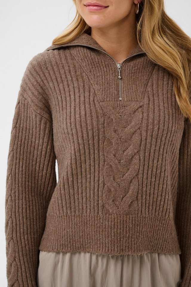Saint Tropez Troyer TalmaSZ Pullover Materialmix, Regular fit, Zopfstrickmuster – Bild 4 von 5