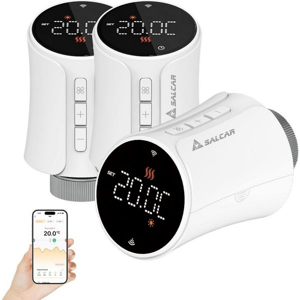 Salcar Heizkörperthermostat Smart WiFi Heizkörperthermostat Thermostat Heizung